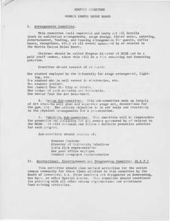Morris Campus Union Board Committee Charge, [1960s]