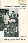 University of Minnesota-Morris Bulletin 1962-1963 by University of Minnesota-Morris