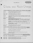 Class and Room Changes: Fall Quarter 1967 by University of Minnesota - Morris