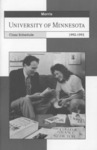 University of Minnesota, Morris 1992-93 Class Schedule by University of Minnesota - Morris