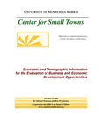Economic and Demographic Information for the Evaluation of Business and Economic Development Opportunities by Benjamin Winchester and Michael Peterson