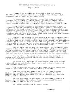Executive Committee Meeting Minutes, May 1958