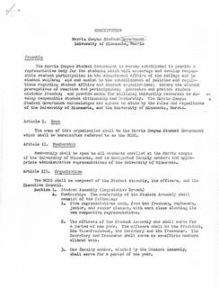 Morris Campus Student Association Constitution, [1960s]