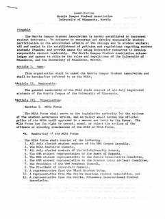 Morris Campus Student Association Constitution, [1960s] 2