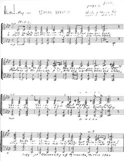 UMM Hymn, 1960