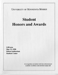Student Honors and Awards Program 1998 by University Relations