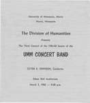 UMM Concert Band by University of Minnesota, Morris. Music Discipline