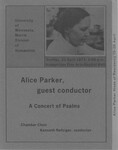 A Concert of Psalms, Alice Parker by Music Discipline