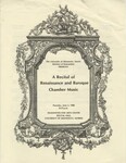 A Recital of Renaissance and Baroque Chamber Music