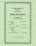 Holly Erickson Piano Recital
