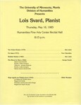 Lois Svard, Pianist