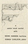 Senior Vocal Recital