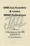 UMM Jazz Ensemble and Combo MMEA Performance