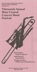 Thirteenth Annual West Central Concert Band Festival