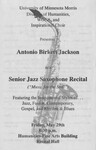 Senior Jazz Saxophone Recital