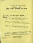 Second Annual Midwest Philosophy Colloquium, 1975-1976