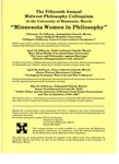 Fifteenth Annual Midwest Philosophy Colloquium, 1990-1991