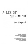 A Lie of the Mind, November 1-3. 2007