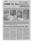 UMM to You: Spring 1988 by University of Minnesota, Morris Alumni Association