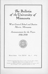 West Central Bulletin 1936-1938 by West Central School of Agriculture