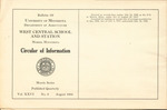 West Central Bulletin 1935 by West Central School of Agriculture