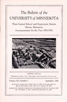 West Central Bulletin 1951-1952 by West Central School of Agriculture